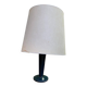Vintage black leather lamp base from the 1950s.