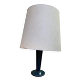 Pied de lampe vintage en cuir noir des années 50