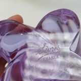 Sèvres crystal lamp signed Torsade purple foot