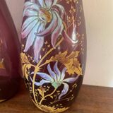 Vases verre émaillé