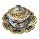 Octagonal jam pot Desvres - Jules Verlingue - Rouen decoration