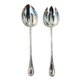 Christofle ribbon and bell-shaped salad serving pieces, very beautiful and