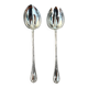 Christofle ribbon and bell-shaped salad serving pieces, very beautiful and