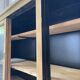 Oak sideboard with glass doors