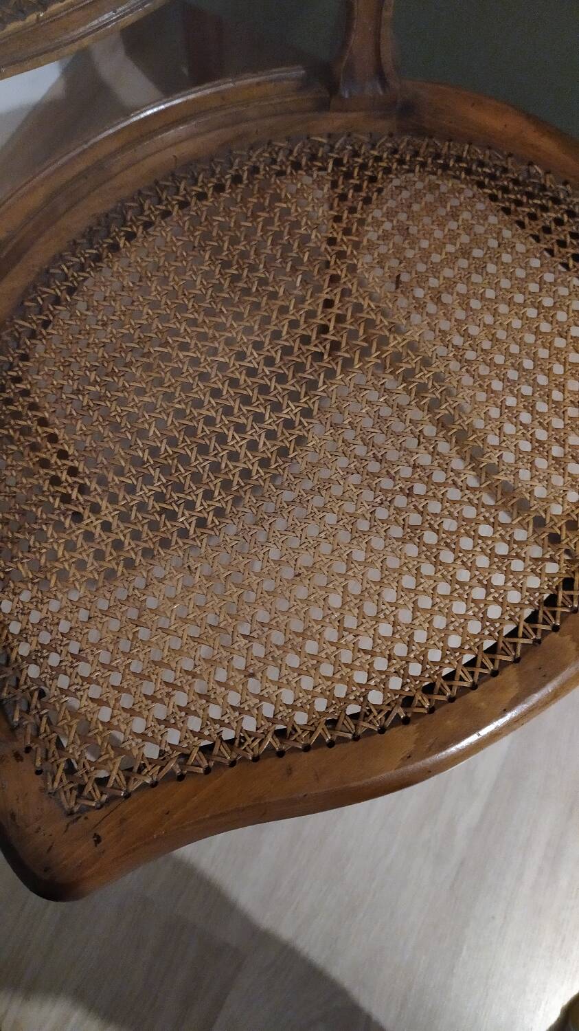 Cane armchair