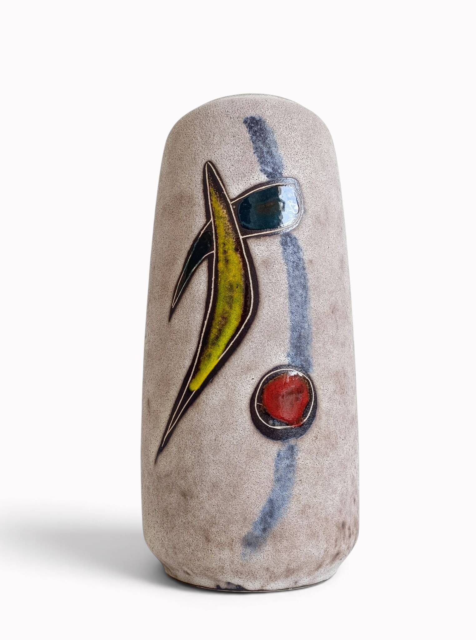 Mid-Century Scheurich Abstract Modernist Ceramic Vase, West Germany, 1960s