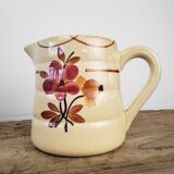 Flowered old pitcher - Gien's earthenware