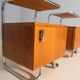 Pair of Chromed Nightstands, Vichr & spol, 1950s, Czechoslovakia