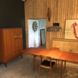 Scandinavian table with extensions-60 's