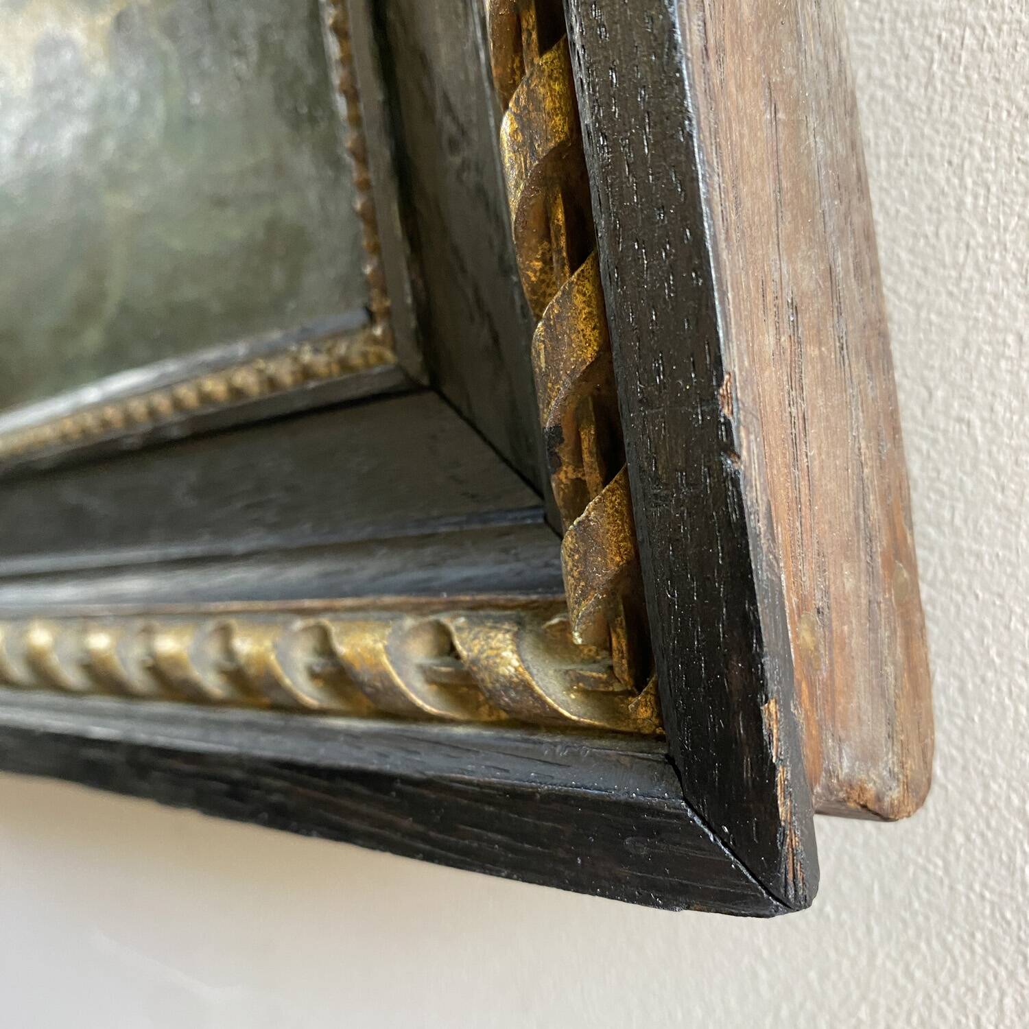 19th century miniature painting "The lighthouse in the storm"