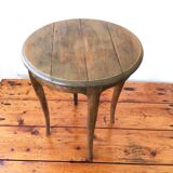 Quadripod pedestal in solid wood