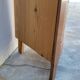 Corner glazed corner cabinet in old cherry wood 1900s