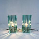 Giorgio Reggiori. Pair of table lamps/glass objects by Giorgio Reggiori for Gallotti & Radice, 1960s, Italy.