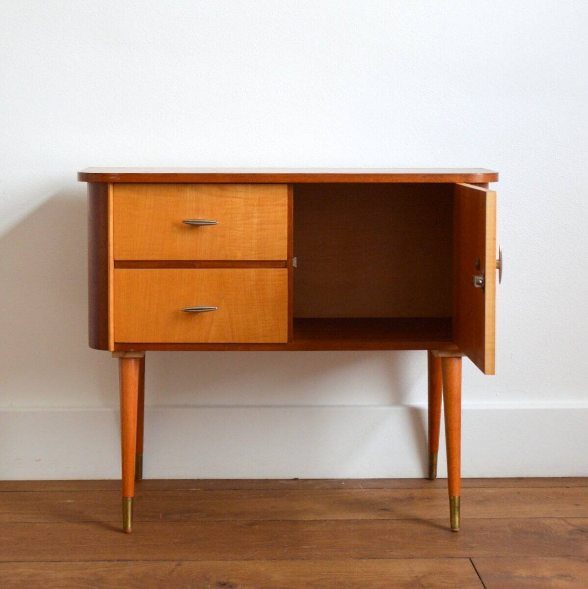 Vintage compass foot console 1950s