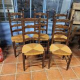 Set of 5 Picardy dining room chairs