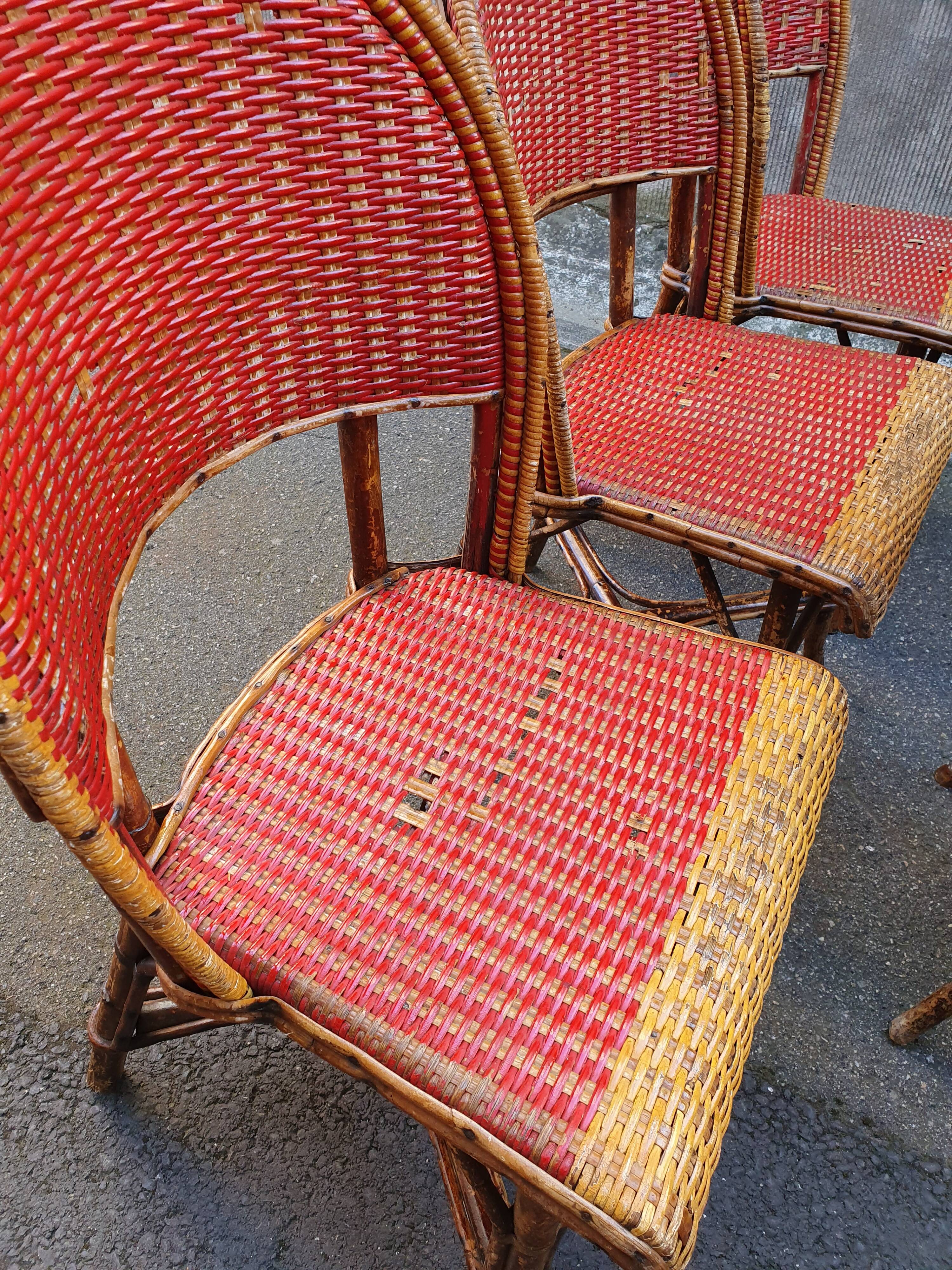 Set of 7 Parisian bistro / café chairs from the 1930s