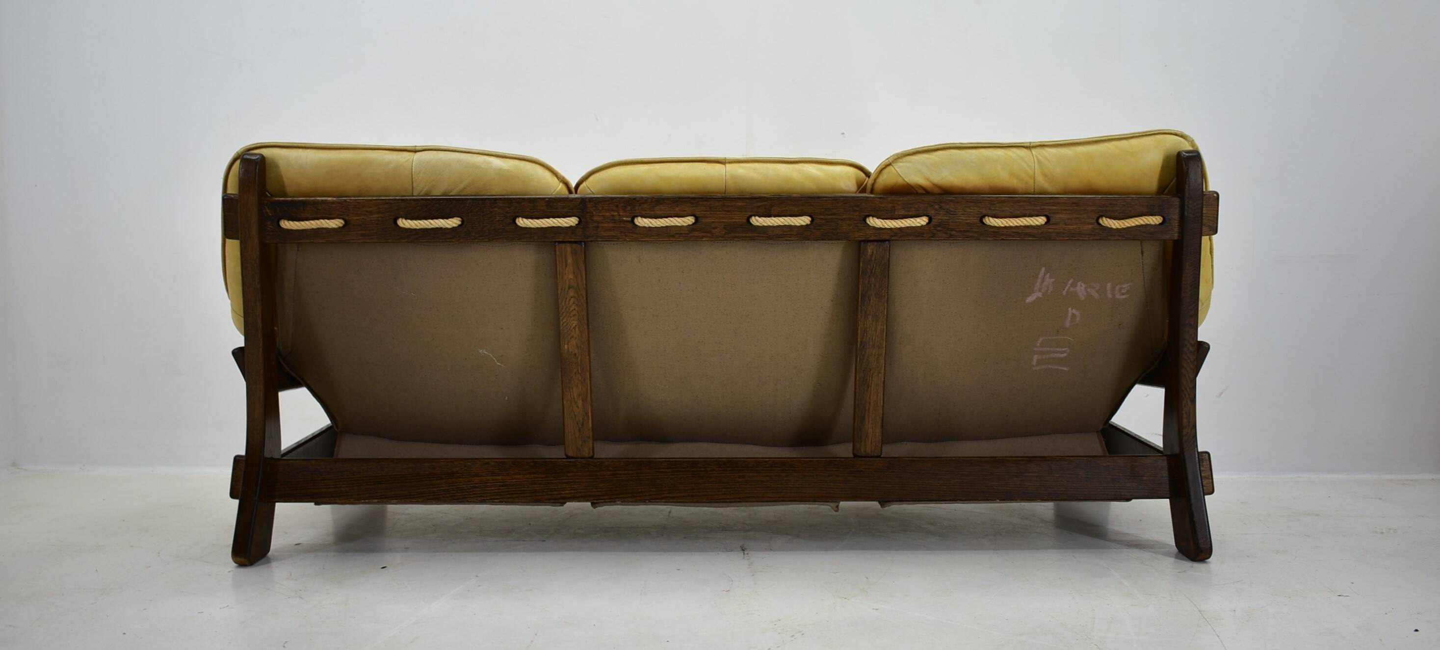 1970s Three Seater leather Sofa , Brazil