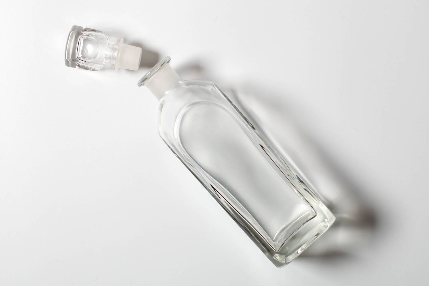 Mid-Century Luigi Bormioli Crystal Whiskey Decanter with Stopper