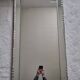 Vintage Venetian style mirror, to stand, 124 x 63 cm
