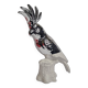 Cockatoo sculpture in biscuit porcelain, Pols Potten, 33 cm