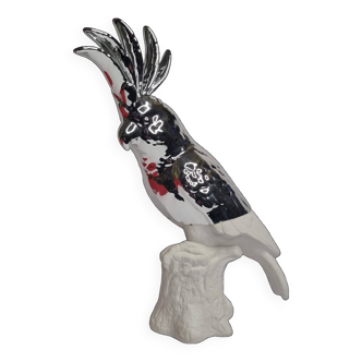 Cockatoo sculpture in bisque porcelain, Pols Potten, 33 cm