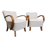 Pair of restored cocktail armchairs by Jindrich Halabala