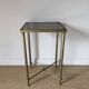 Brass and smoked glass stool