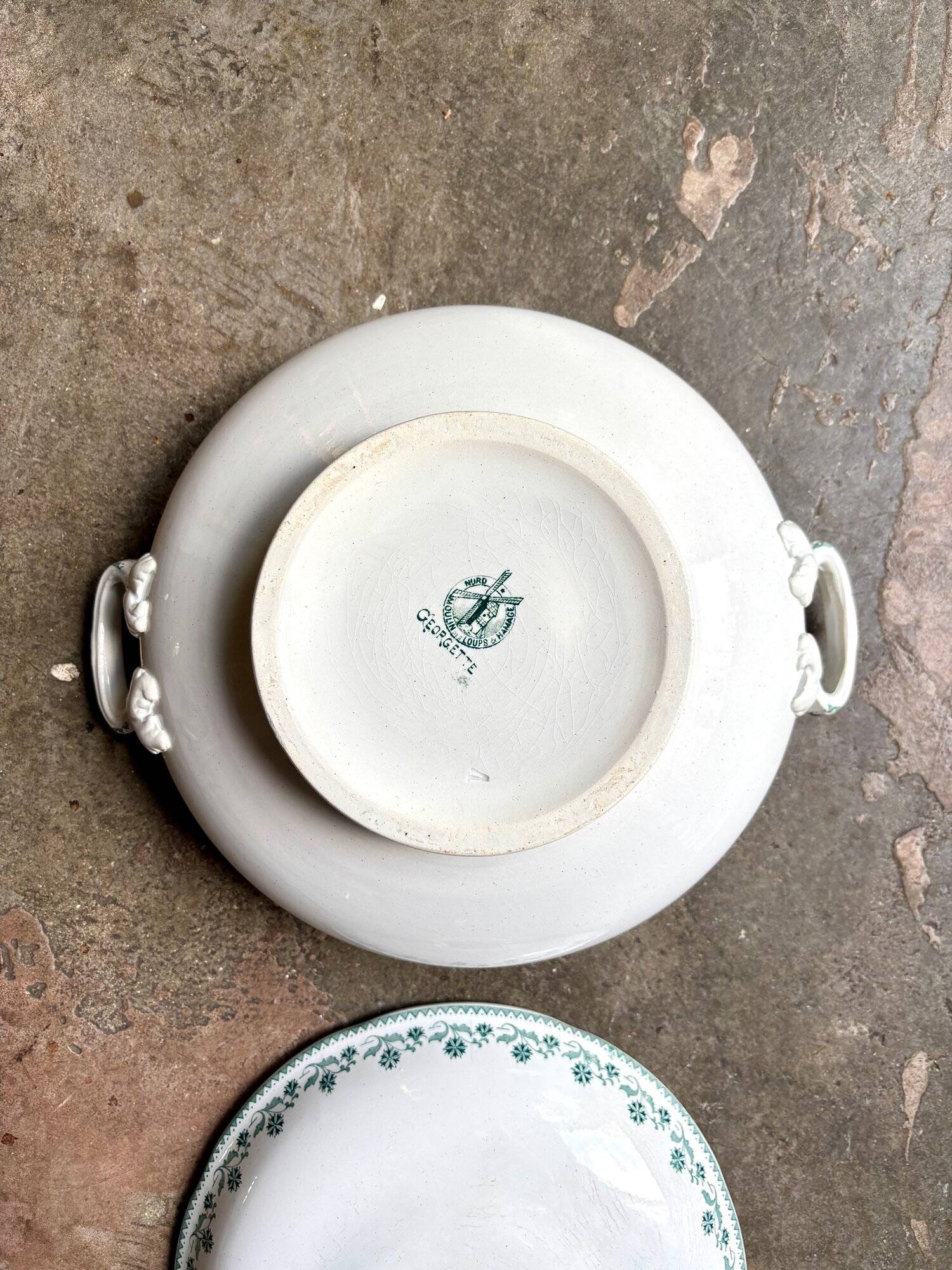 Moulin des Loups ironstone soup tureen, "Georgette" service