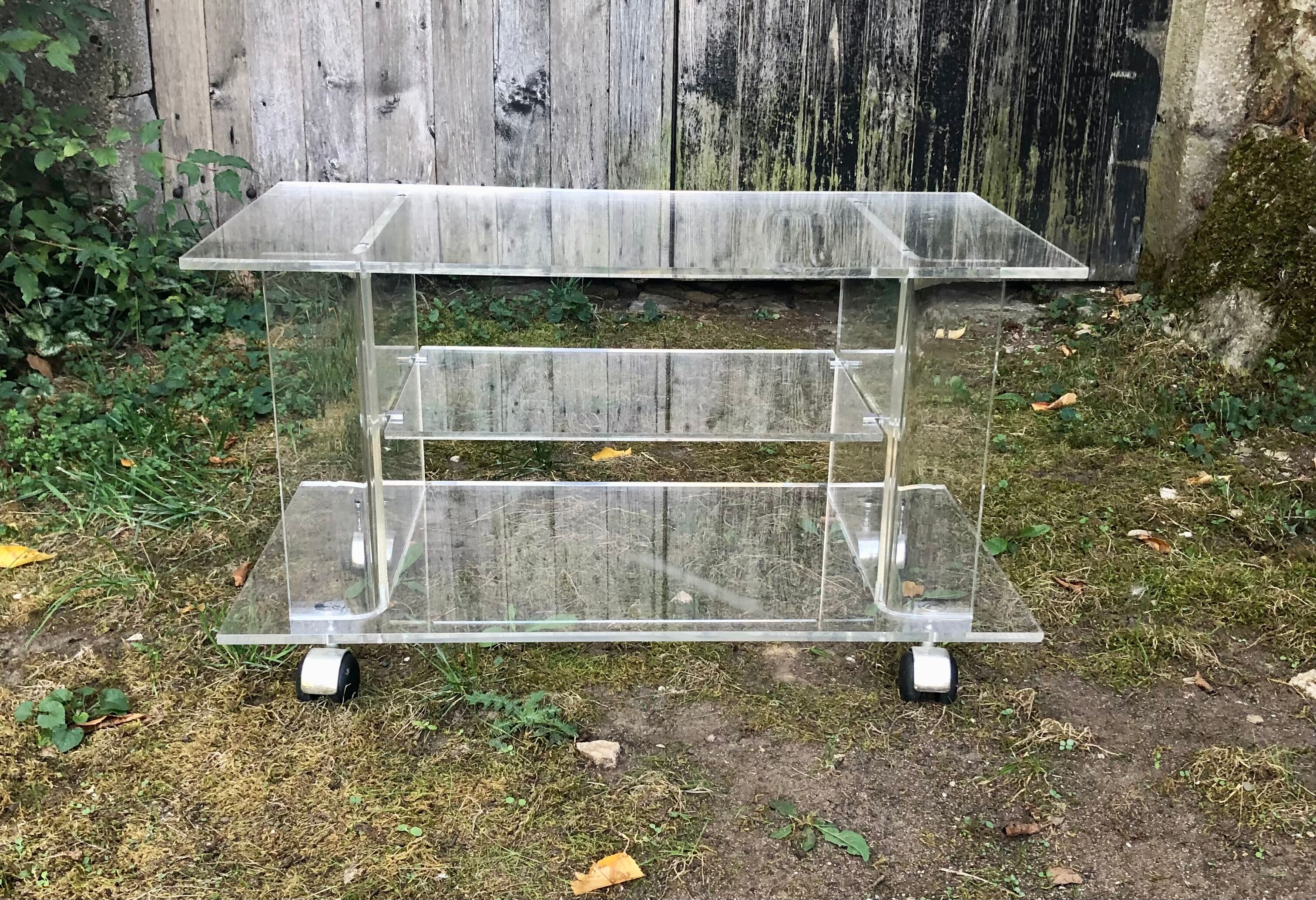 Vintage plexiglass coffee table