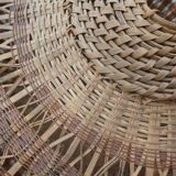 Suspension boule en paille de rotin