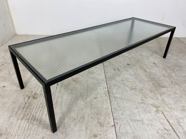table basse moderne Artimeta en verre et métal du milieu du siècle par Floris Fiedeldij pour Artimeta, années 1950