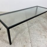Table basse moderne Artimeta en verre et métal du milieu du siècle par Floris Fiedeldij pour Artimeta, années 1950