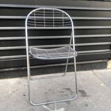 Paire de chaises pliantes en filet "aland" Niels Gammelgaard (?), chrome, 1970