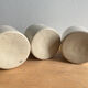 Old glazed stoneware mustard pots