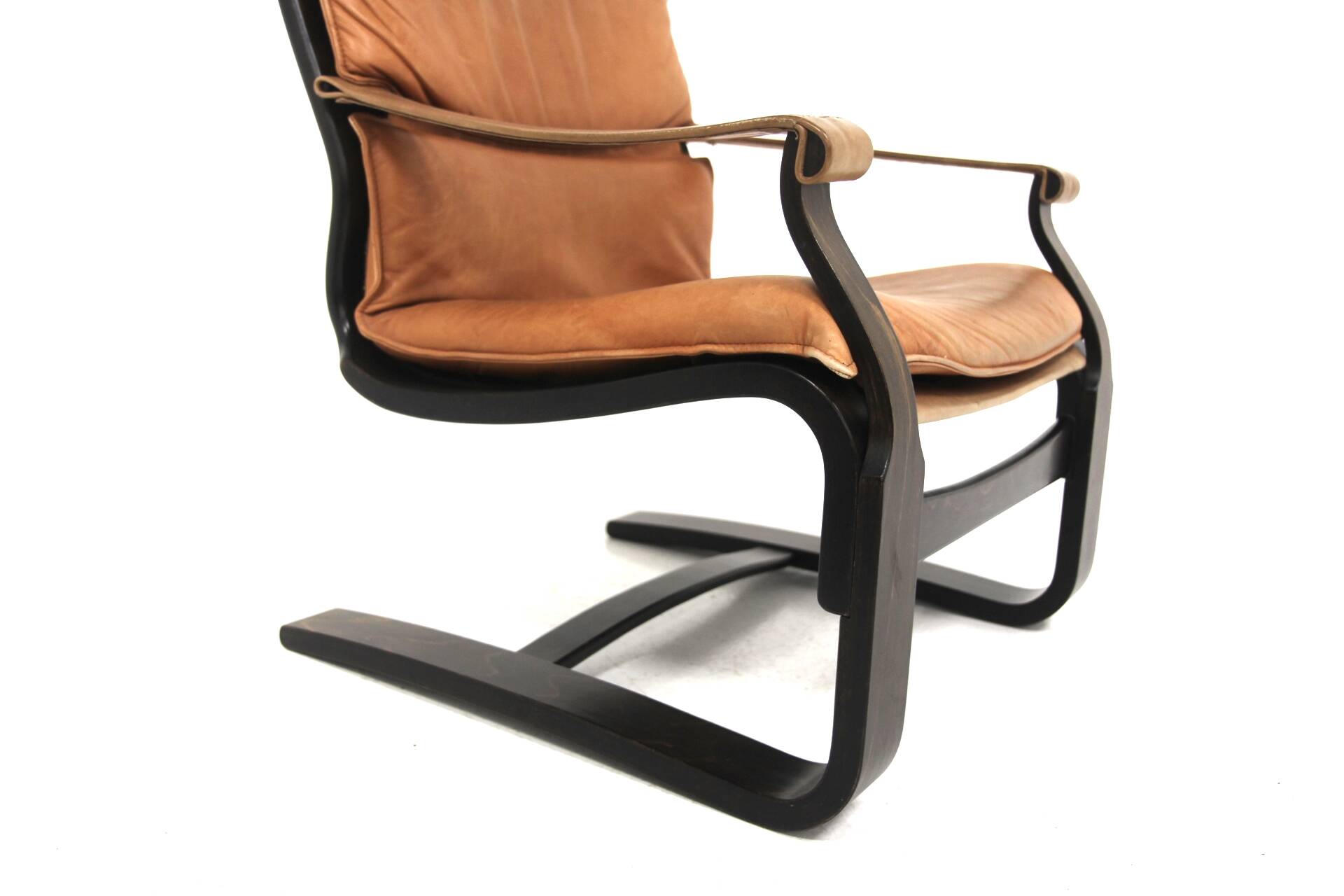 Set of 2 Scandinavian Nelo leather armchairs, Norway, 1970