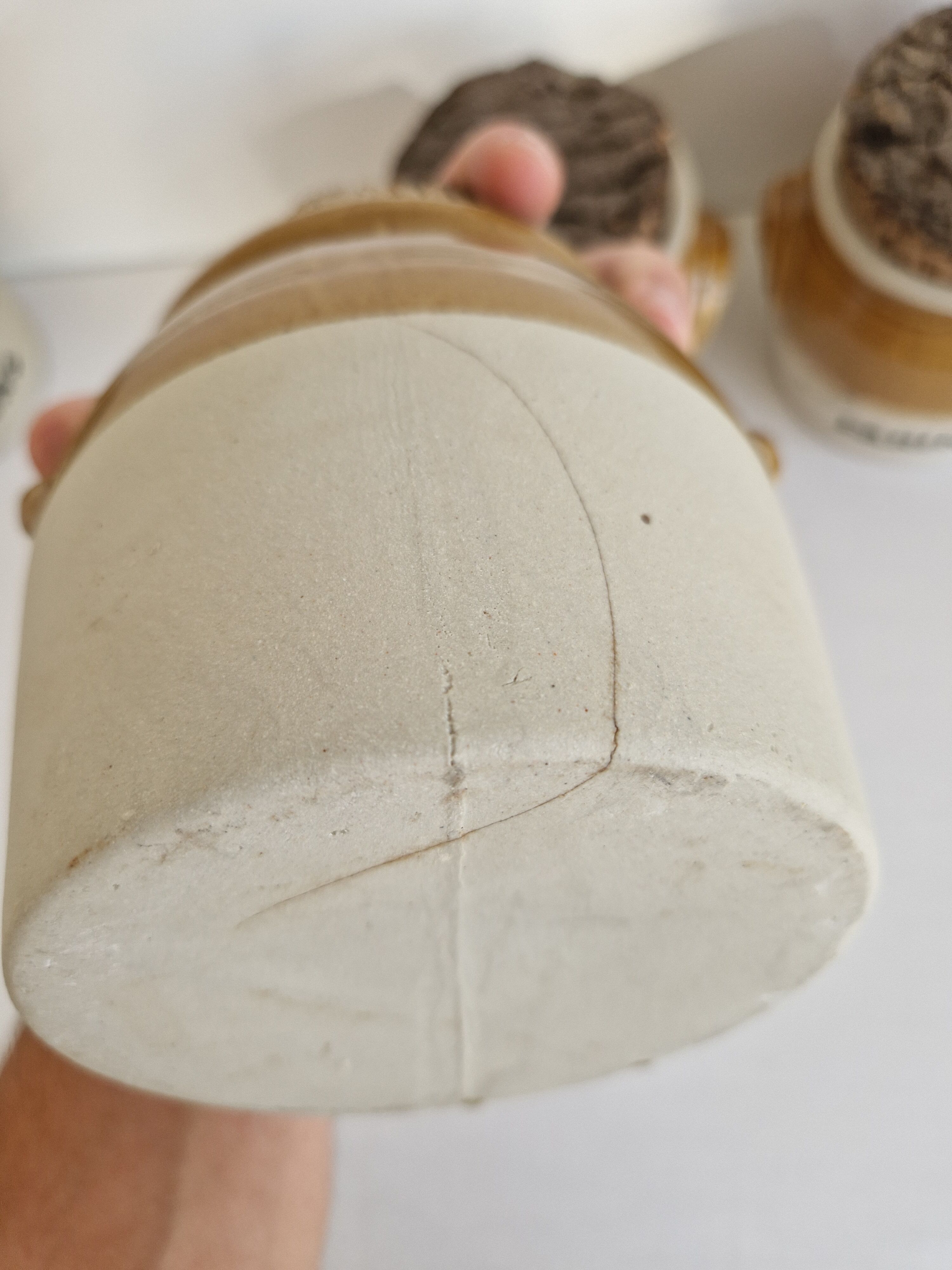 Series of 5 condiment pots