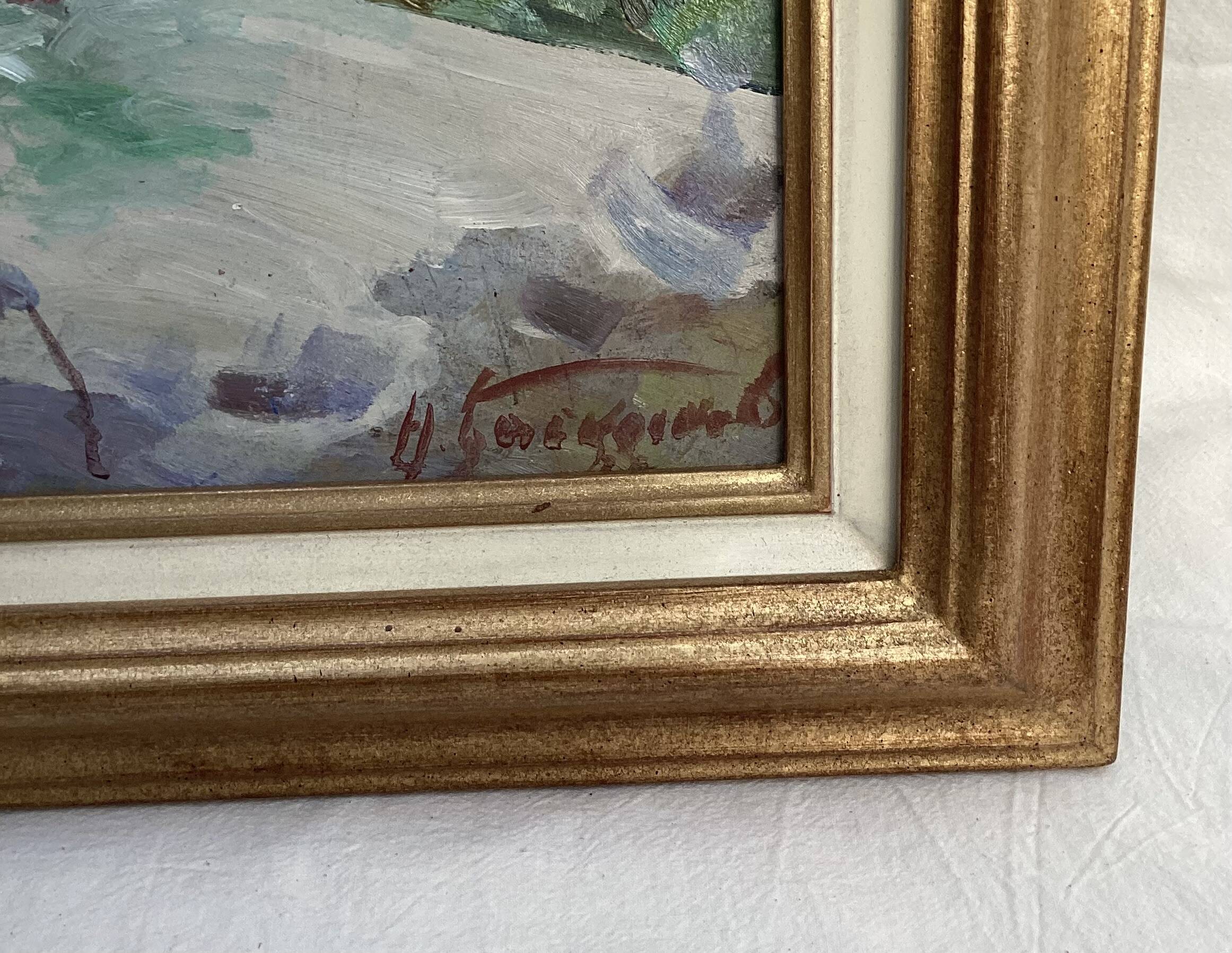 Oil painting on canvas signed dimensions: height -50cm-width -58cm-