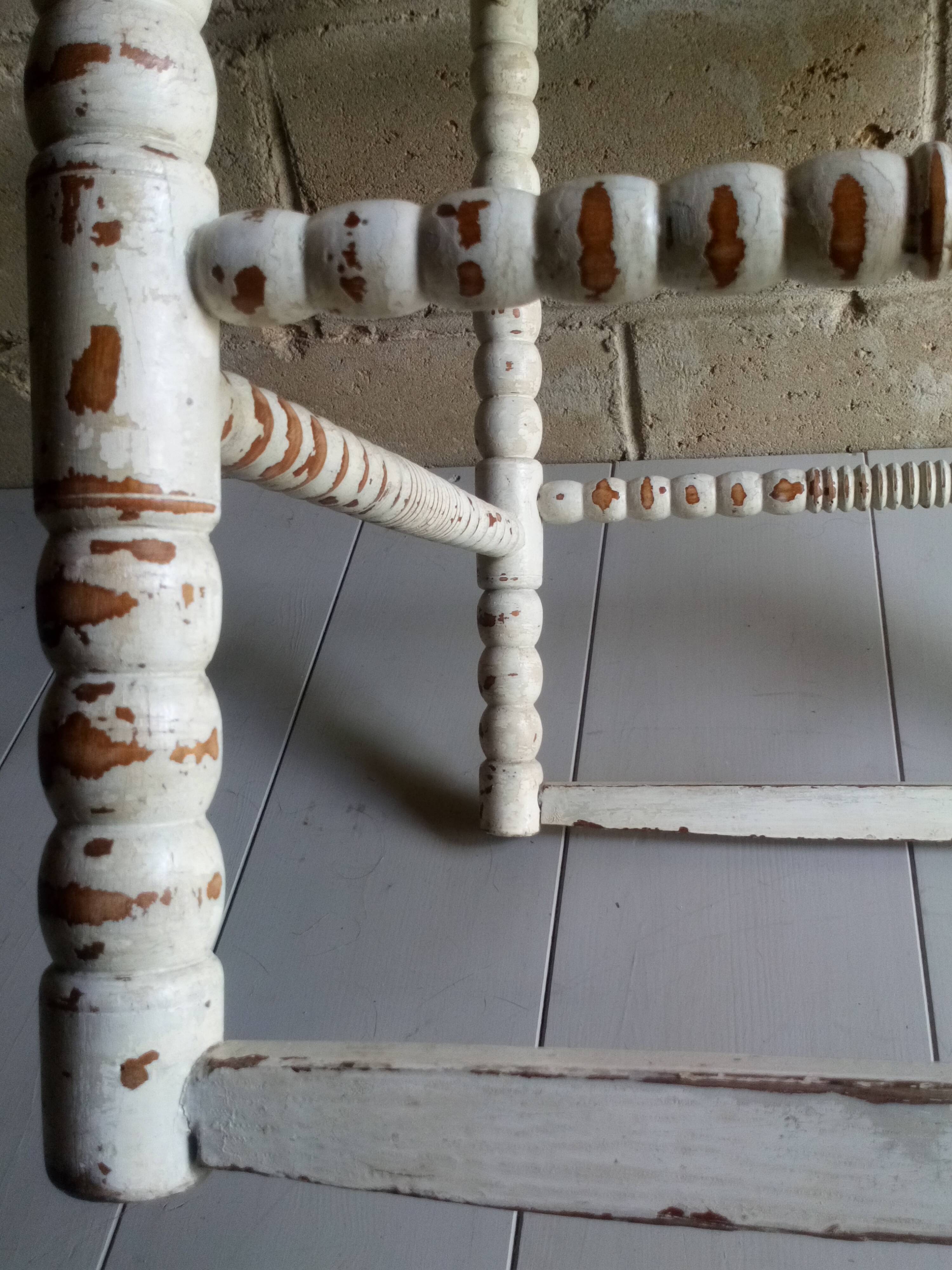 Old wooden sofa-bedside tip turned