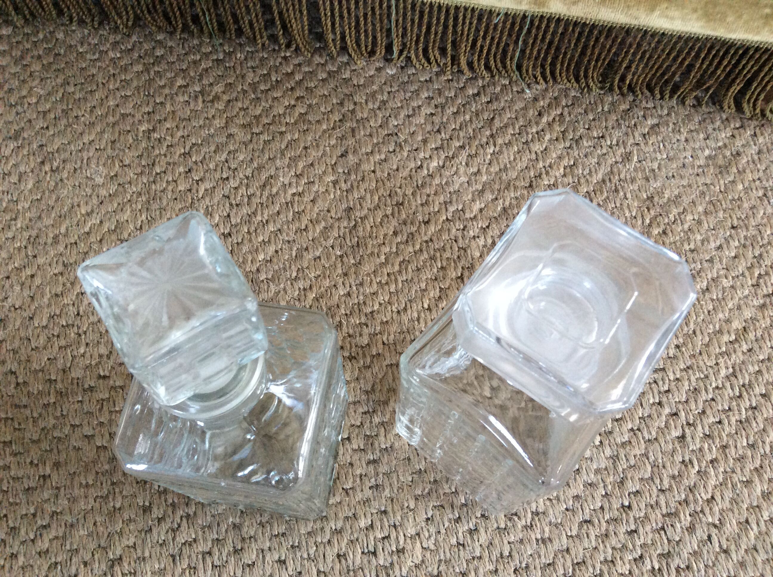 Set of whisky decanters