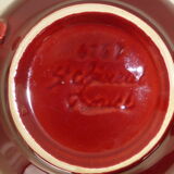 2 Old bowls with ox blood colored handle in St Clément earthenware