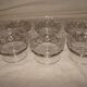 6 crystal champagne coupes from "Baccarat"
