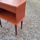 Bedside of the 60s in mahogany conical feet