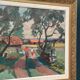 Original Mid Century Swedish Oil On Panel – “On Bicycle” By Oskar Person – Signed – Vintage & Framed