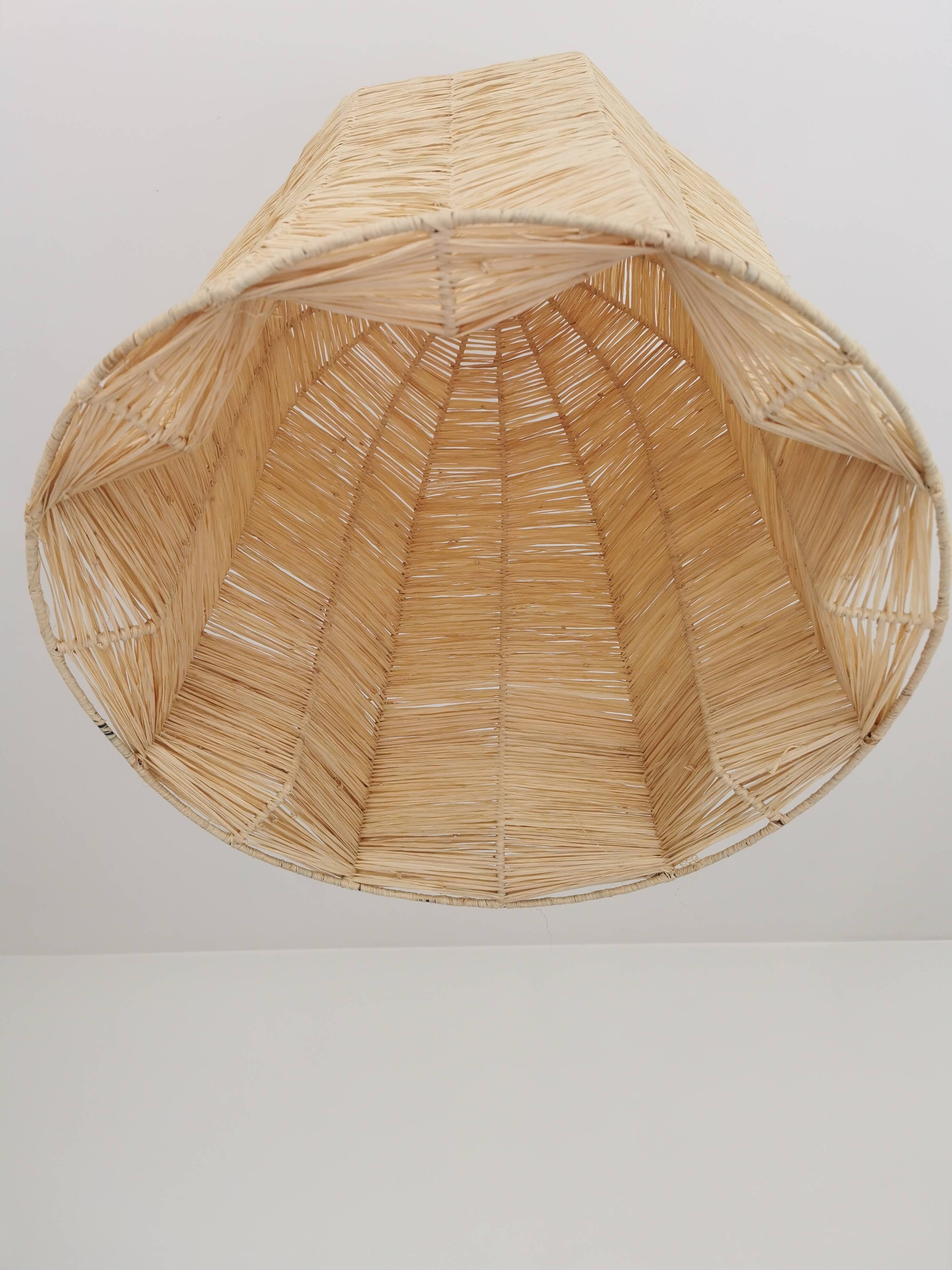 Suspension Gaby in Braided Raffia – 40×50 cm – Handmade in Morocco