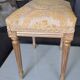 Tabouret Piano bois or empire restauration tapissière XIX