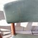 Set 6 chaises scandinave teck simili cuir vert olive
