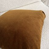 Ribbed velvet cushion