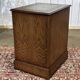 Office cabinet in oak with English leather top from the 1990s.