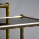 Paire de tables basses laitonnées bambou vintage 1970’