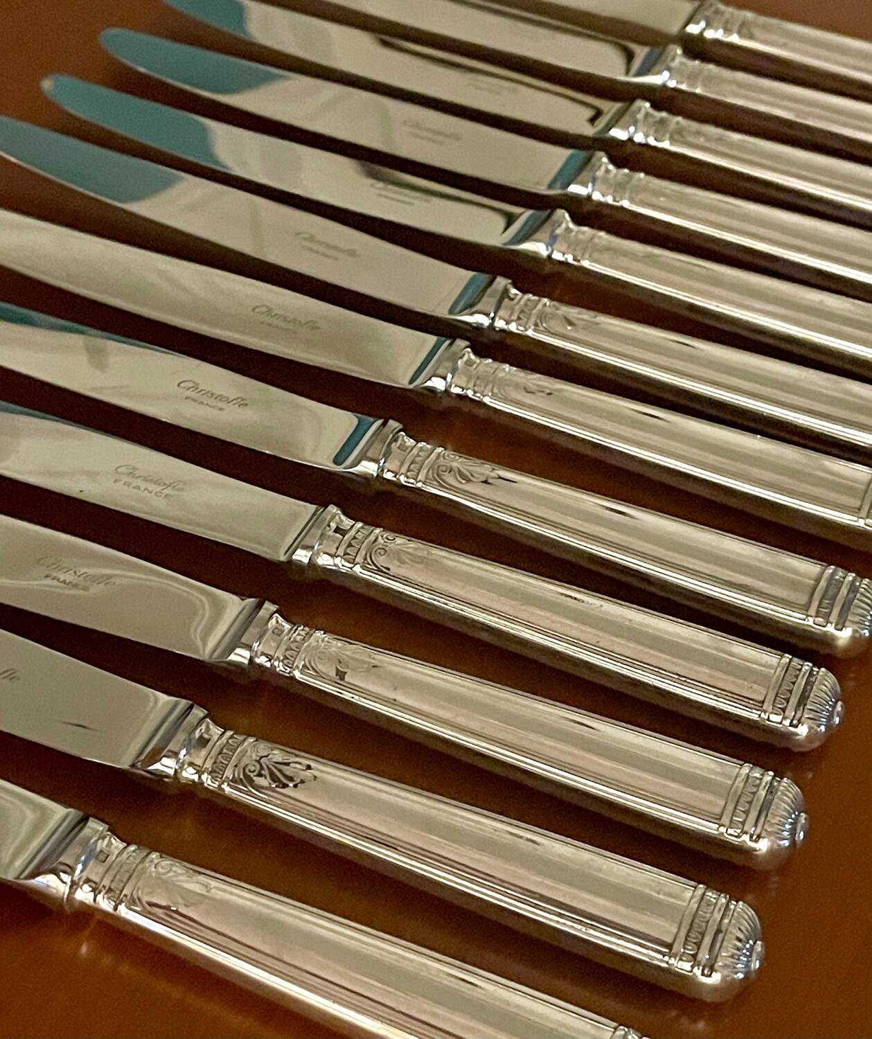 Christofle Malmaison 49-piece cutlery set for 12 people, excellent condition